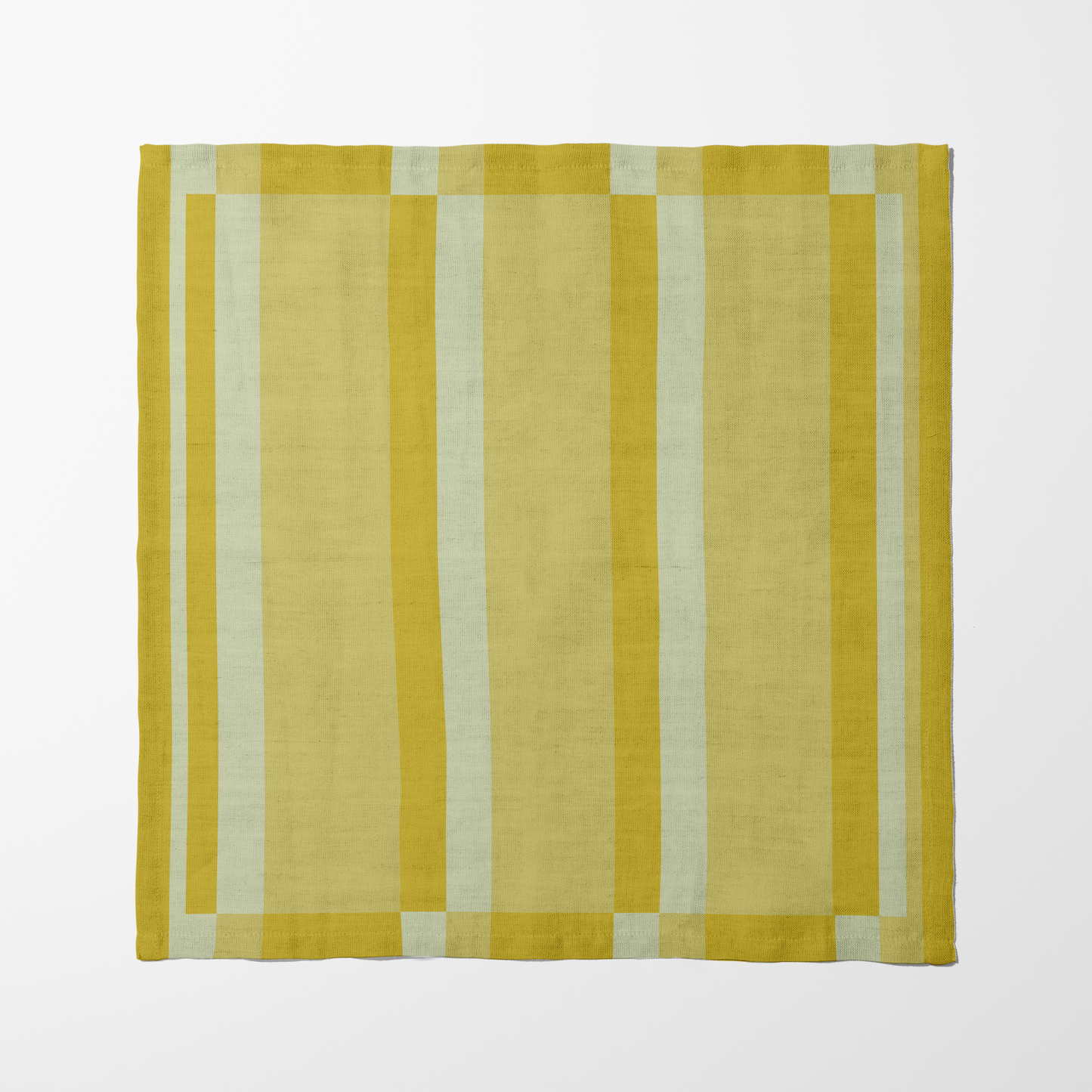 Candy Stripes Sunny Yellow Napkin in Organic Cotton Voile