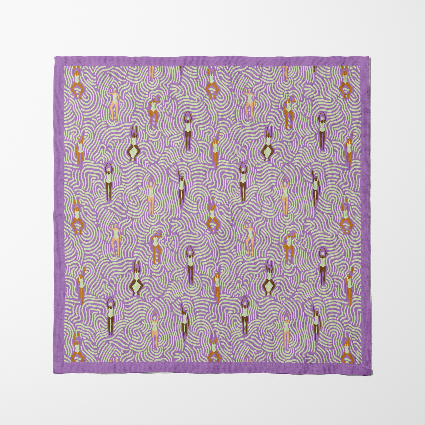 Swimmers in Summer in Mauve Lime Napkin