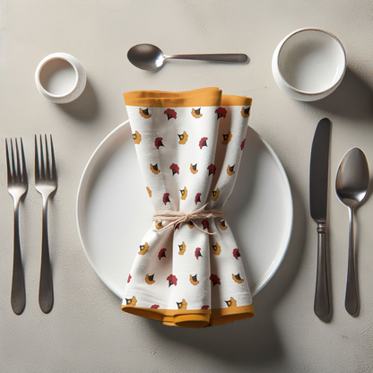 Scattered Flowers Napkin in Lightweight Linen