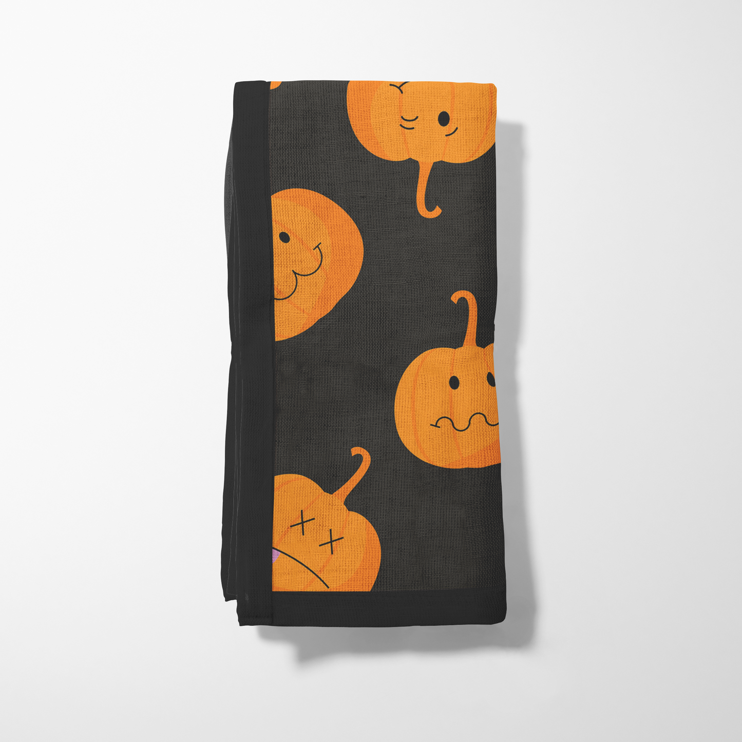 Jack O' Lanterns in Gravestone Napkin in Lightweight Linen