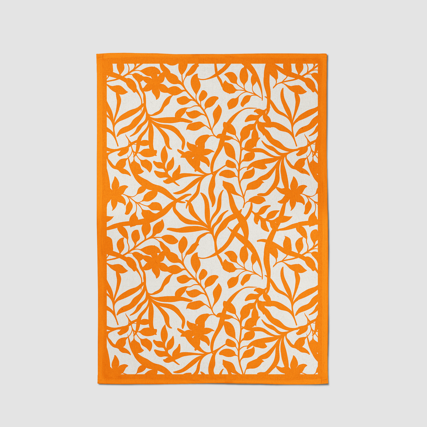 Figi Floral Tea Towel in Orange