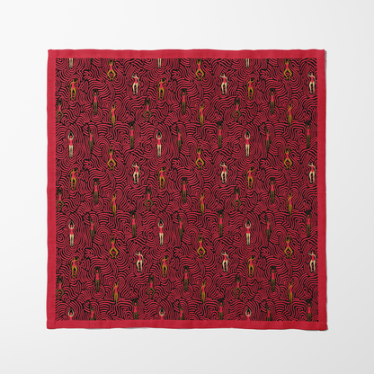 Swimmers in Summer in Red Napkin