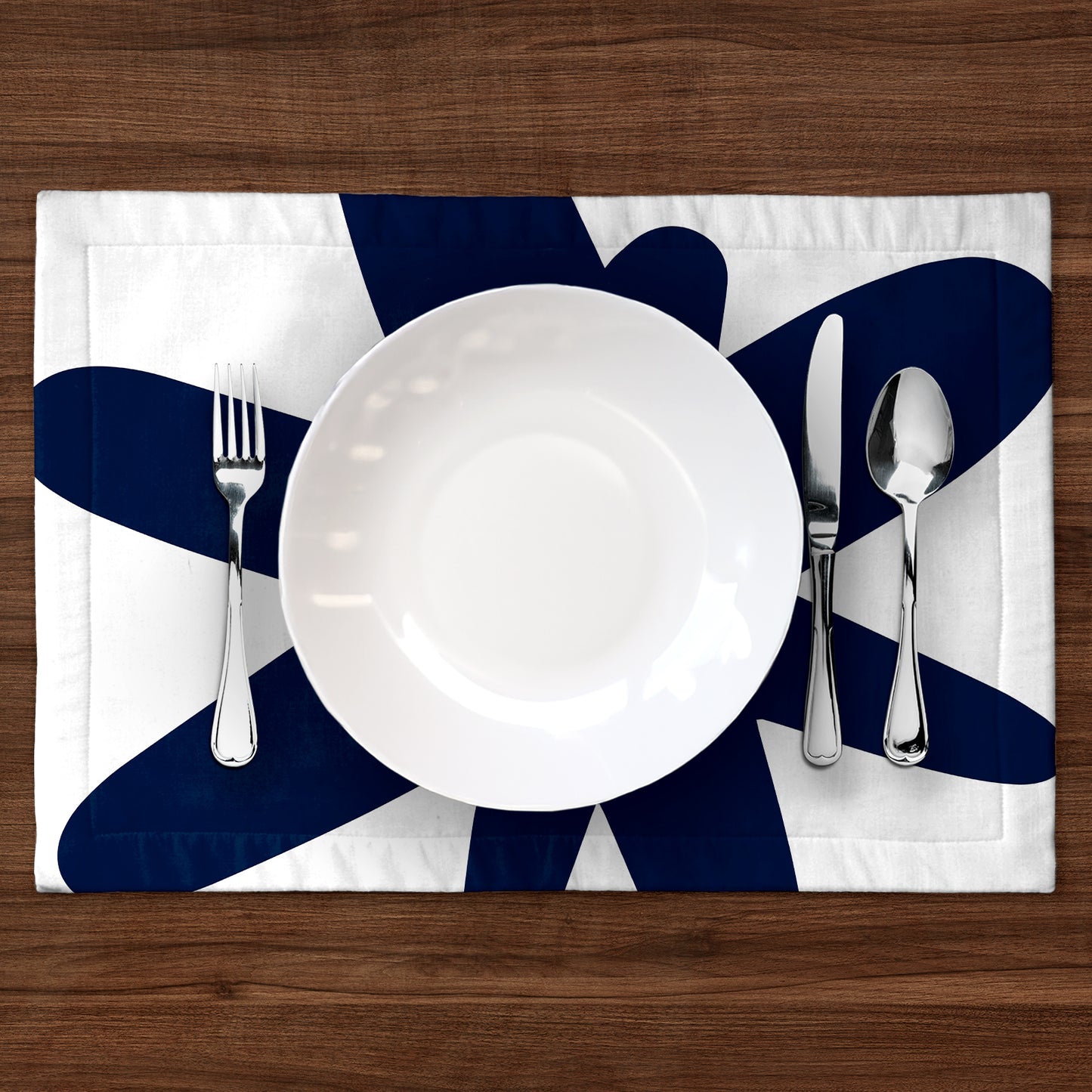 Astérisko in White and Navy Placemat