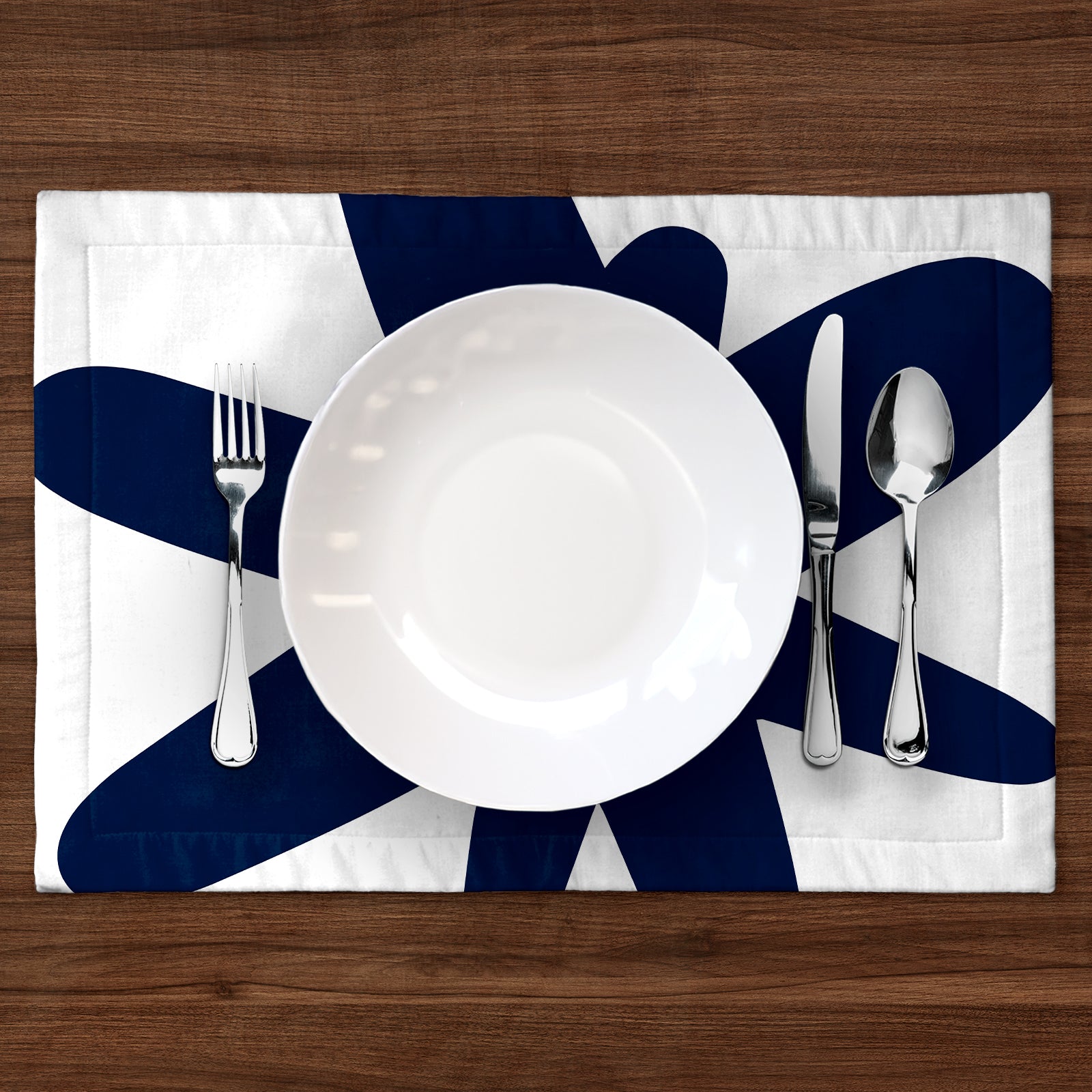 Astérisko in White and Navy Placemat