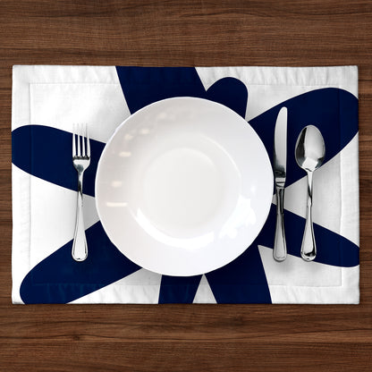 Astérisko in White and Navy Placemat