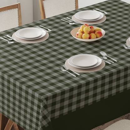 Mini Gingham Tablecloth in Olive Green