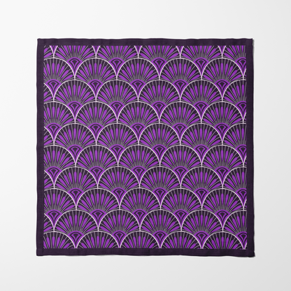 Eggplant Art Deco Napkin in Soft-Structured Linen