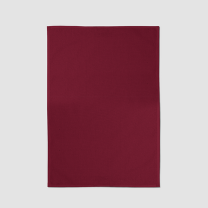 ONE Solid Tea Towel in Deep Red