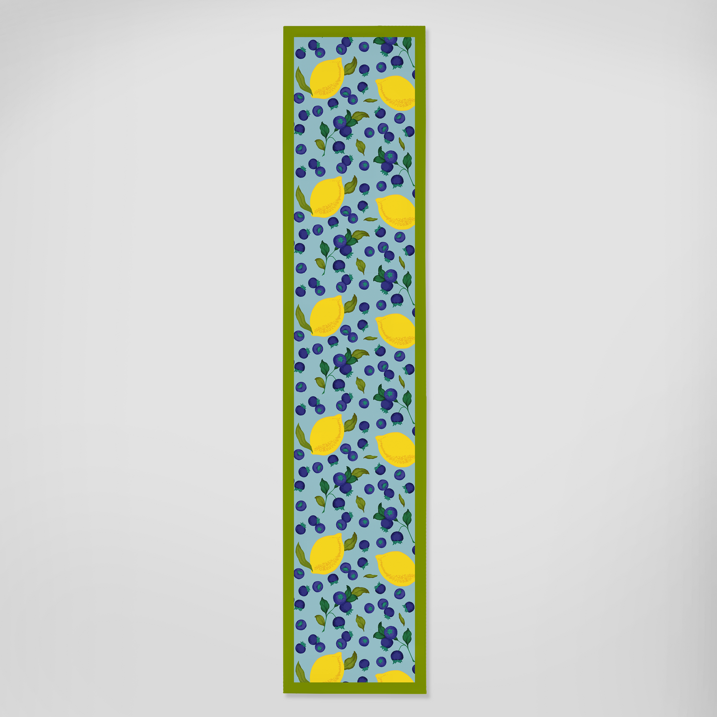 Aqua Lemons Runner -  in Mid Cotton Twill