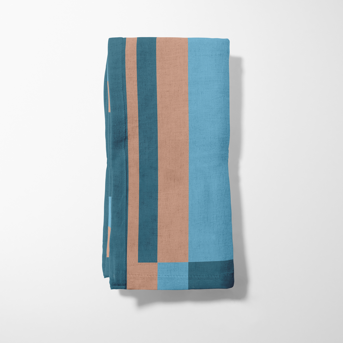 Candy Stripes Blue Napkin in Lightweight Linen