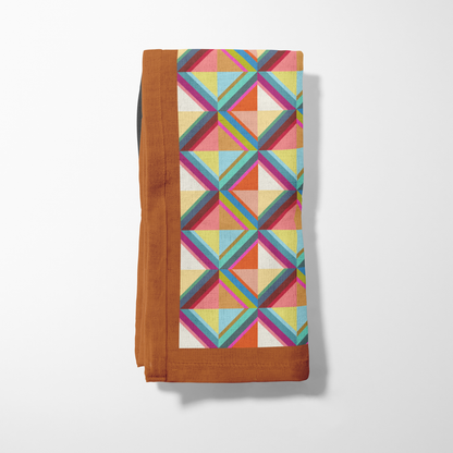 Geometric Colorful Tile Napkin