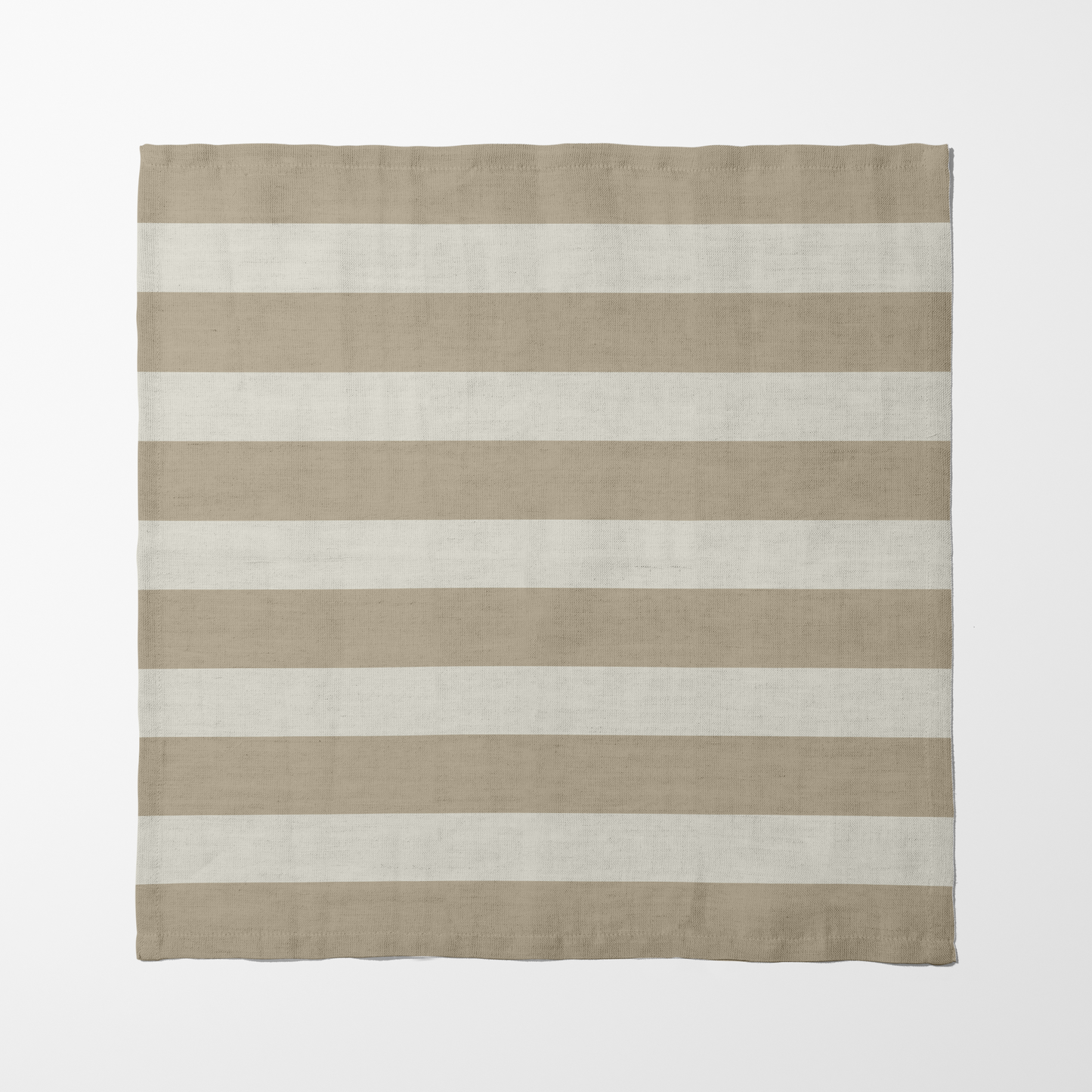 ONE Large Stripes Napkin - Pebble in Organic Cotton Voile