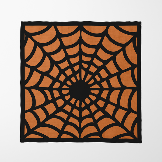 Spiderweb Napkin in Pumpkin