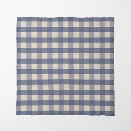 ONE Small Gingham Napkin - Boat in Lightweight Linen