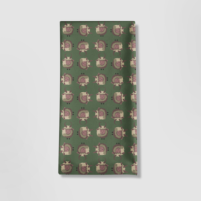 Krampus Tea Towel in Dark Green