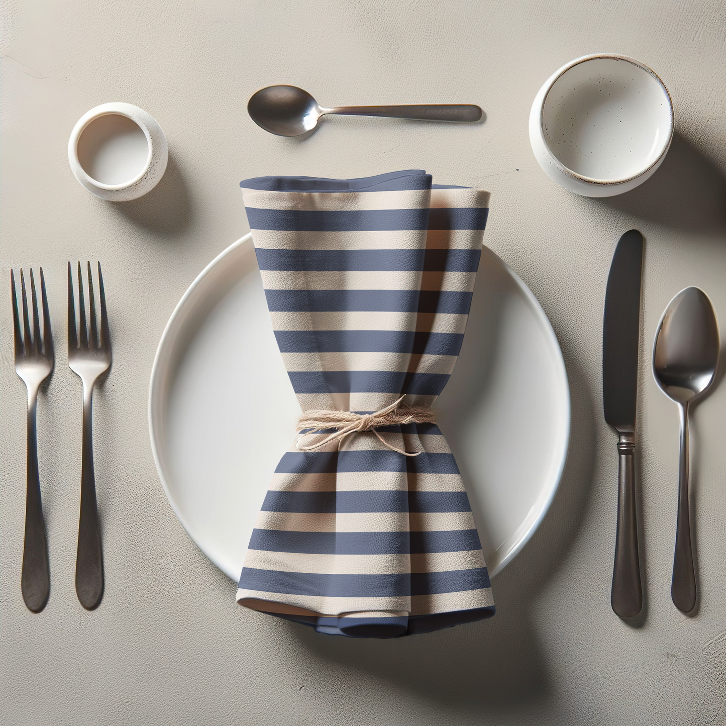 ONE Medium Stripes Napkin - Boat in Organic Cotton Voile