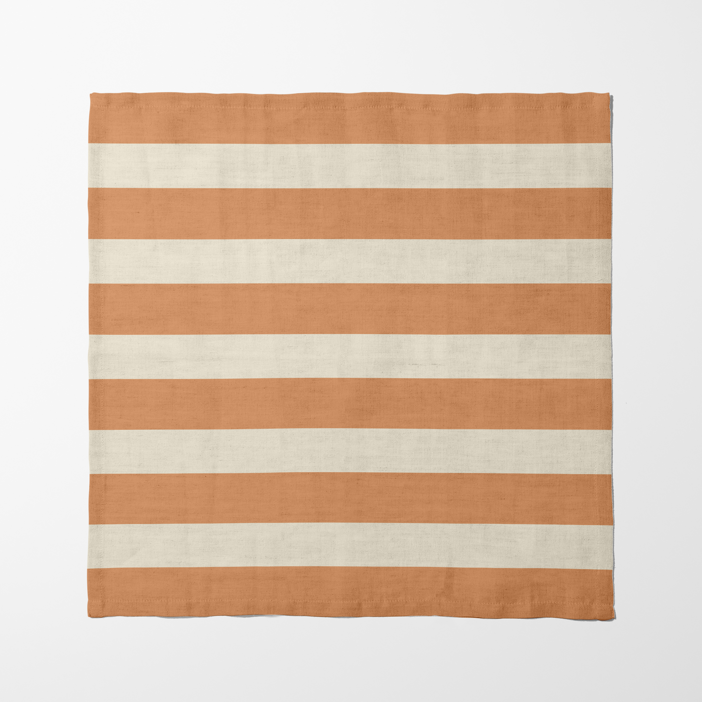 ONE Large Stripes Napkin - Burnt Butter in Organic Cotton Voile