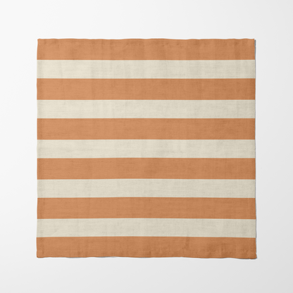 ONE Large Stripes Napkin - Burnt Butter in Organic Cotton Voile