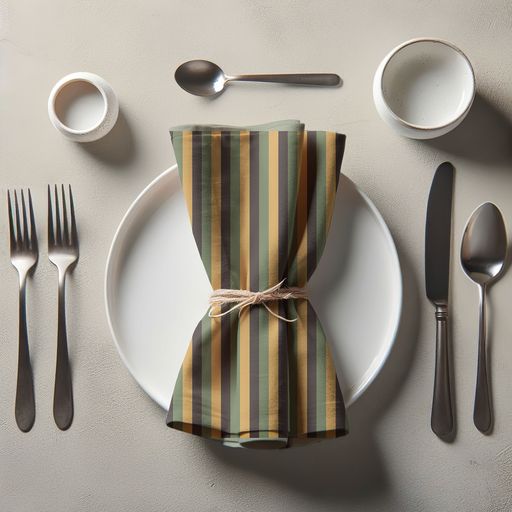 Tropical Stripes Napkin in Green