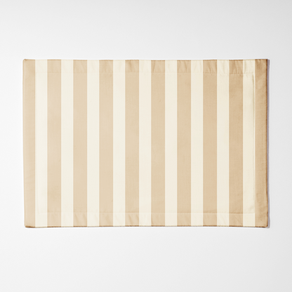 ONE Medium Stripes Placemat - Eggshell in Mid Cotton Twill