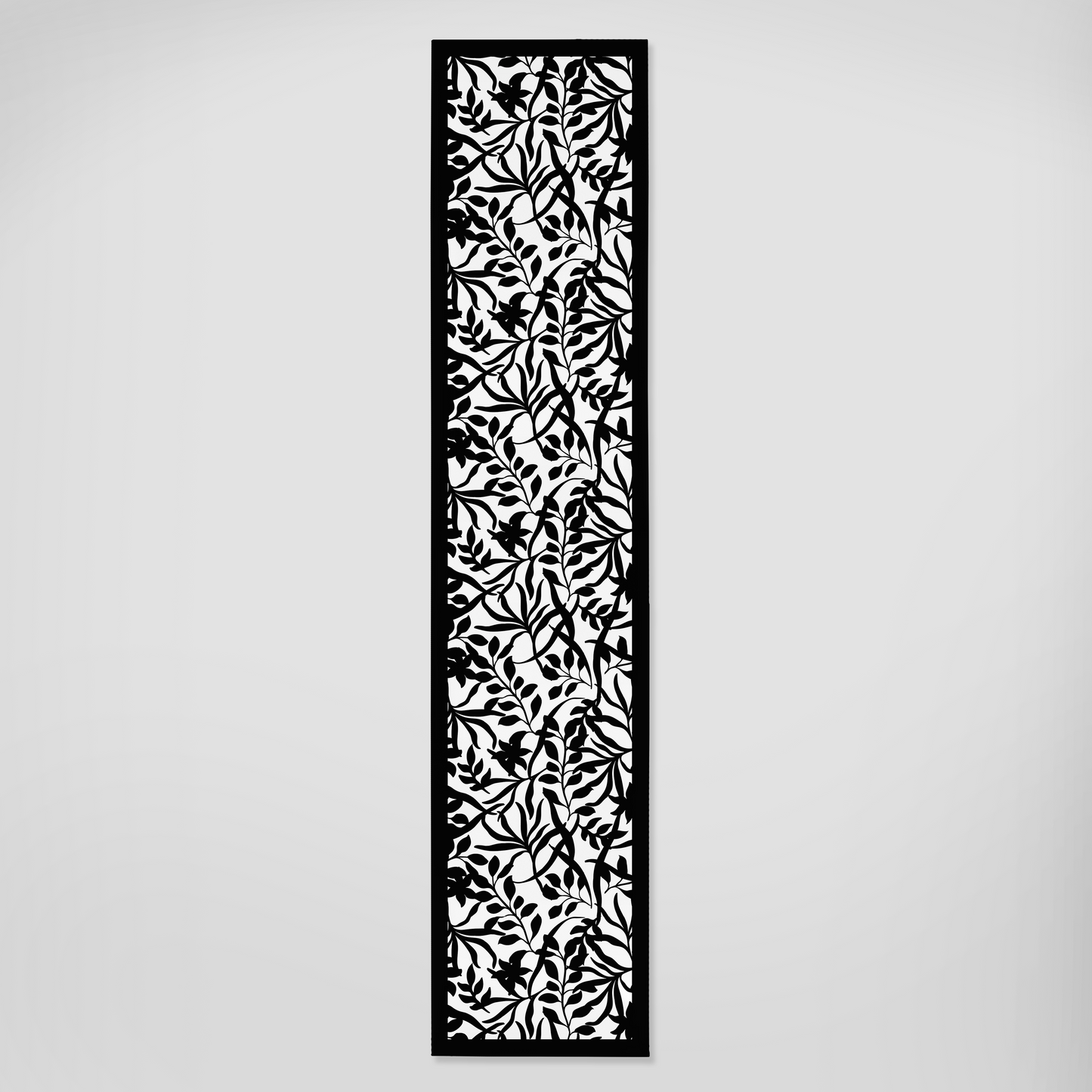 Figi Floral Runner in White and Black