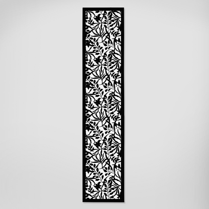 Figi Floral Runner in White and Black