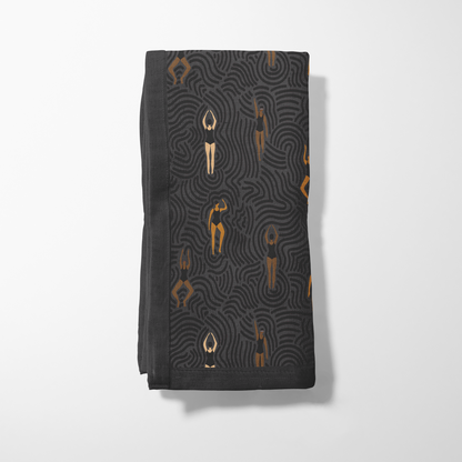 Swimmers in Summer in Dark Grey Napkin in Lightweight Linen