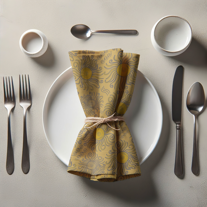 Sunny Summer Napkin in Golden Sun