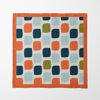 Squared Off Napkin in Orange