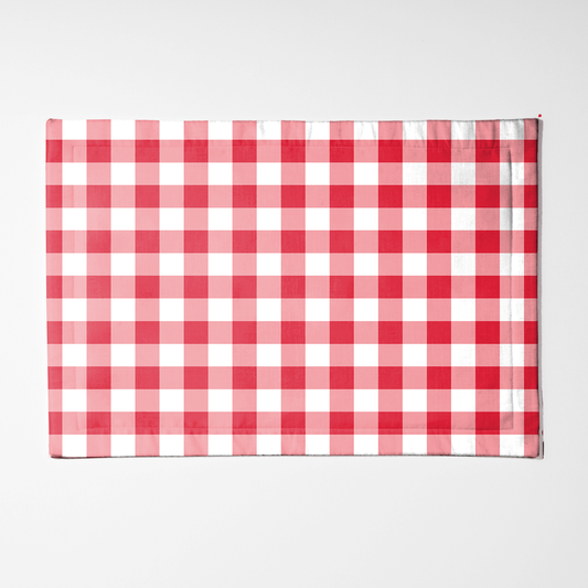 ONE Gingham Placemat in Red in Lightweight Linen
