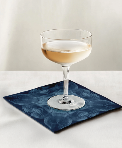 Deep Reflection Cocktail Napkin in Nautical Navy