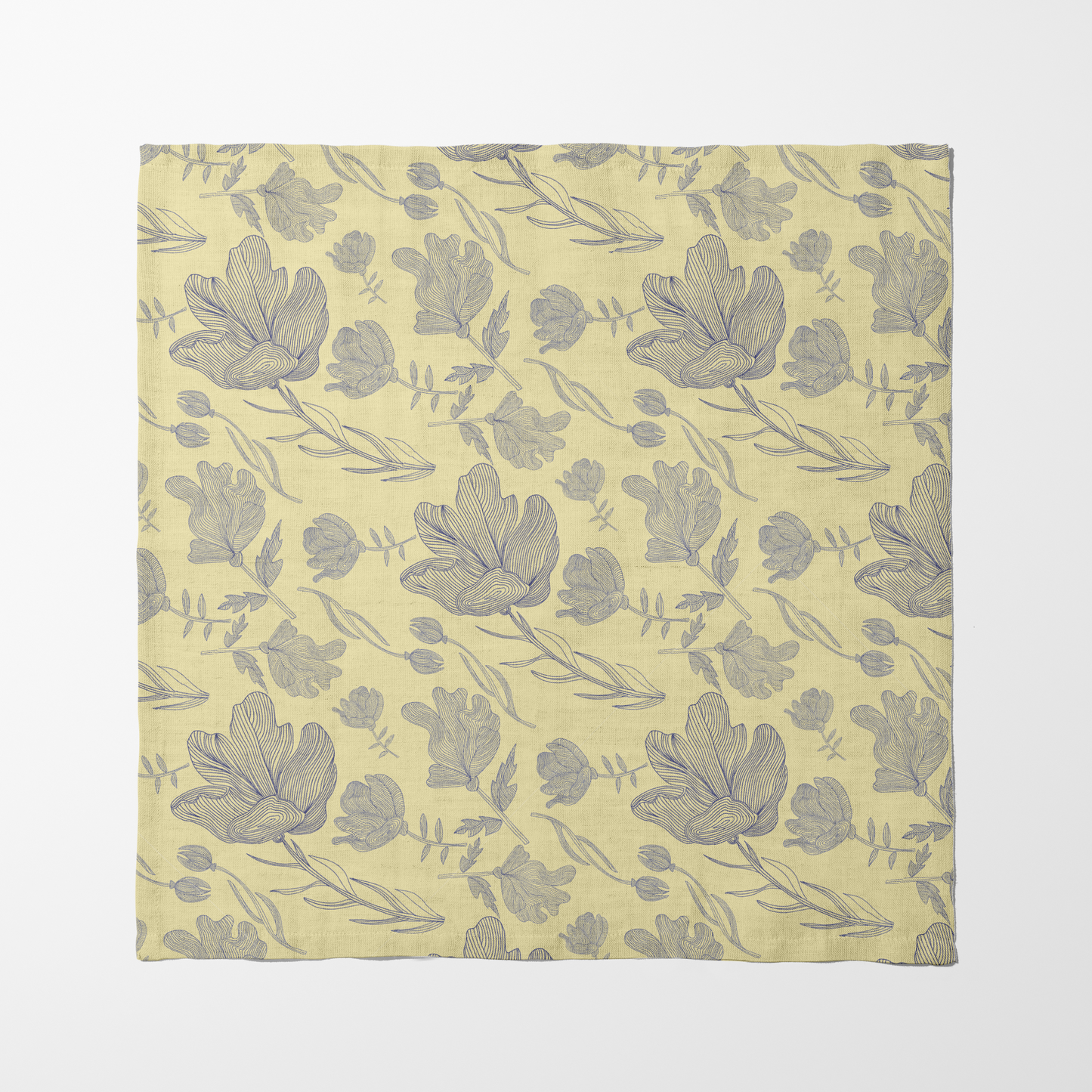Summer Flowers Napkin in Light Yellow