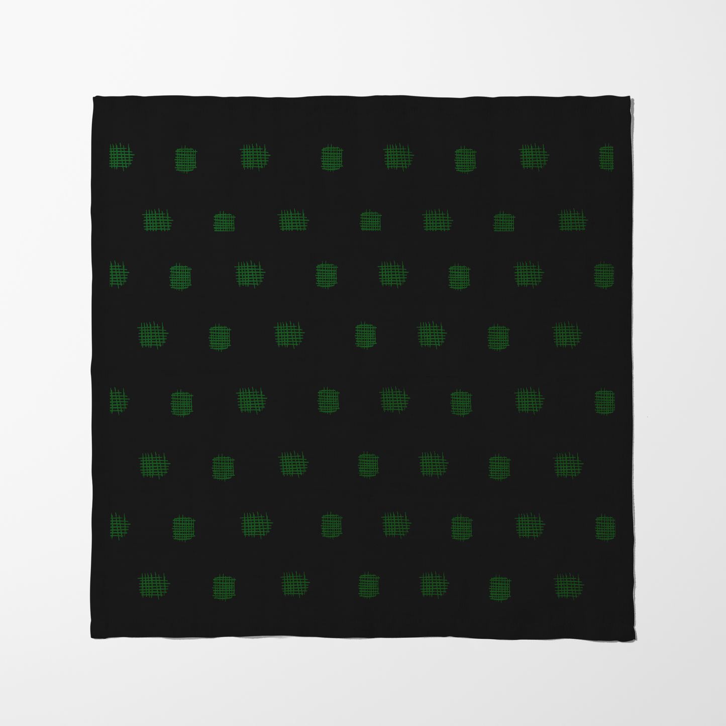 Black and Green Cross Stitch Napkin
