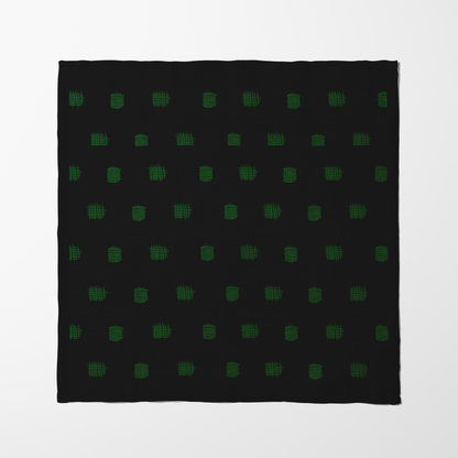 Black and Green Cross Stitch Napkin