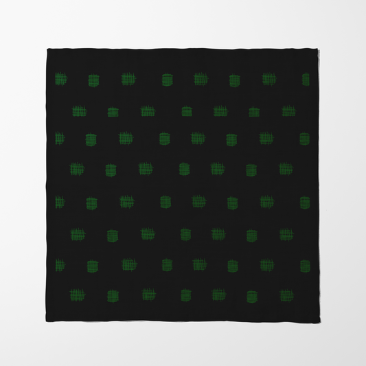 Black and Green Cross Stitch Napkin