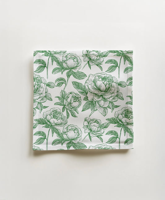 Cocktail napkin - Chinoiserie in white