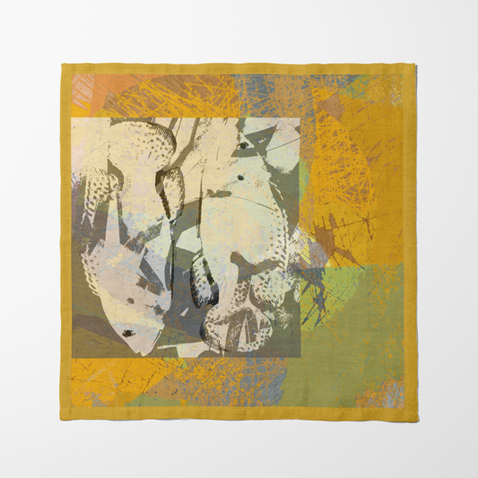 Two Fish Yellow Napkin