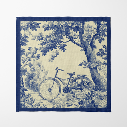 Countryside Cyclist Toile Napkin in Classic