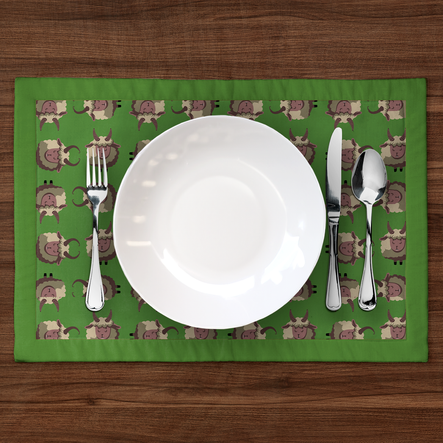 Krampus Placemat in Light Green