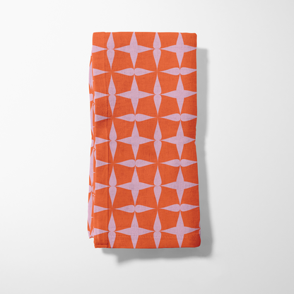 Sit for a Bit Napkin - Orange in Lightweight Linen