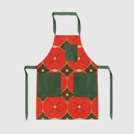 Holiday Abstract Full Chef Apron in Full Color