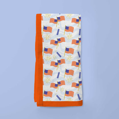 Fourth of July Party Napkin in Organic Cotton Voile