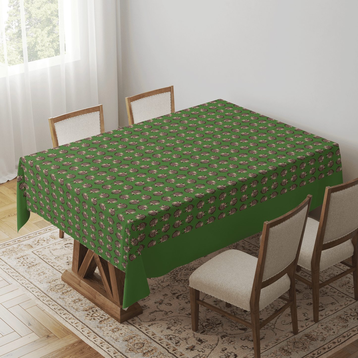 Krampus Tablecloth in Green