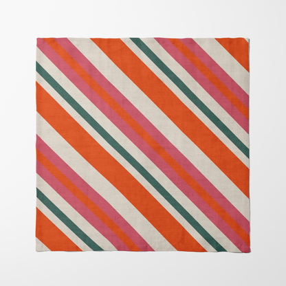 Stripe Parade Napkin in Pink