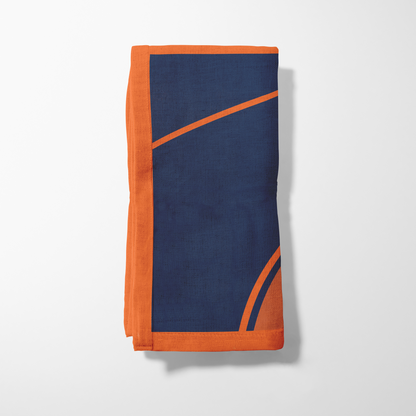 Burnt Orange and Navy Blue Napkin