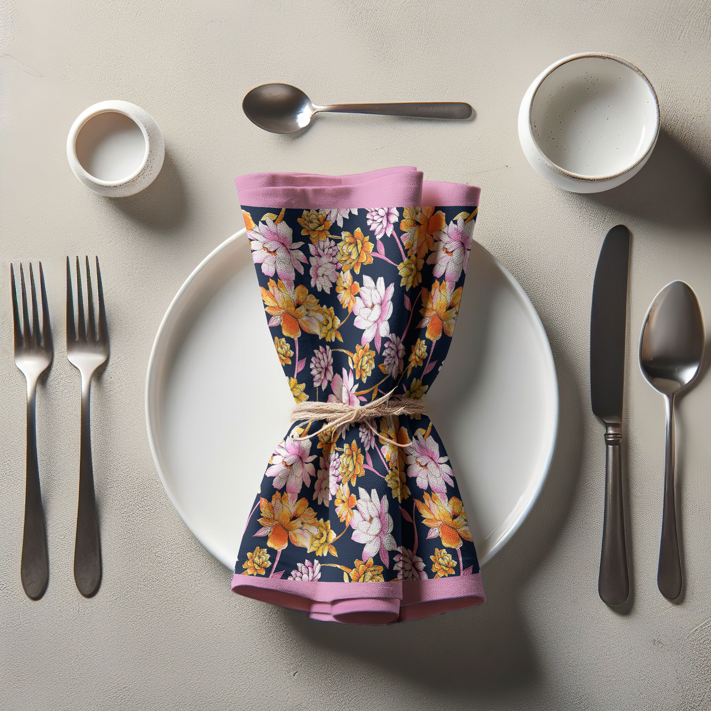 Midnight Onasis Floral Napkin