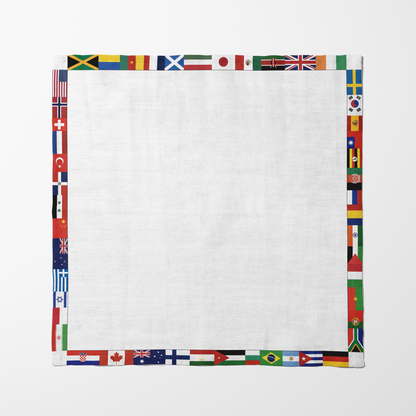 ONE Globe - Multi-nation Flag Tapestry Napkin