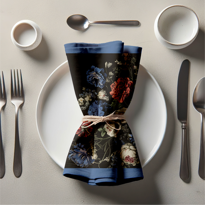 Baroque Blooms Napkin in Regal Flora