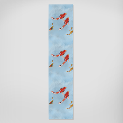 Coral Koi Fish Runner in Lightweight Linen