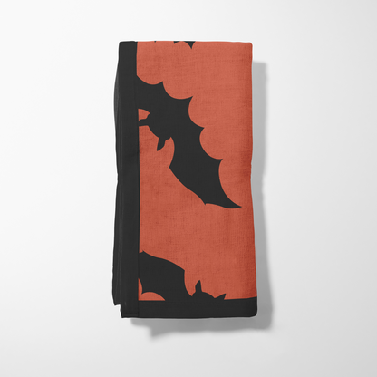 Bats in Spice Napkin in Organic Cotton Voile